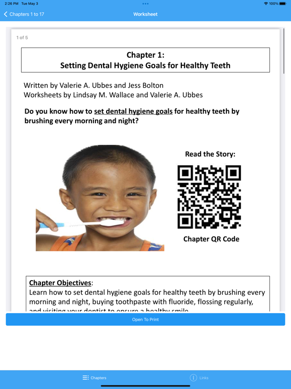 eBook for Oral Health Literacy iPad screenshot 1 - Book app