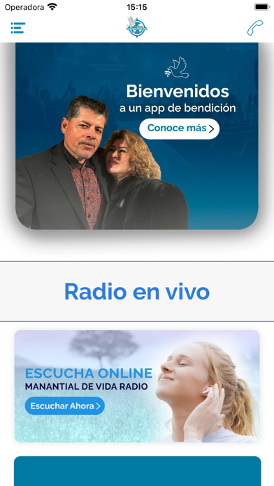 Ministerios Manantial de Vida Screenshot