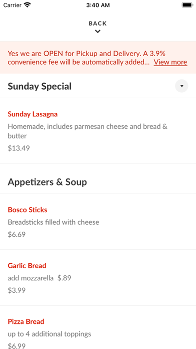 Amato's Pizza Elmwood Park Screenshot