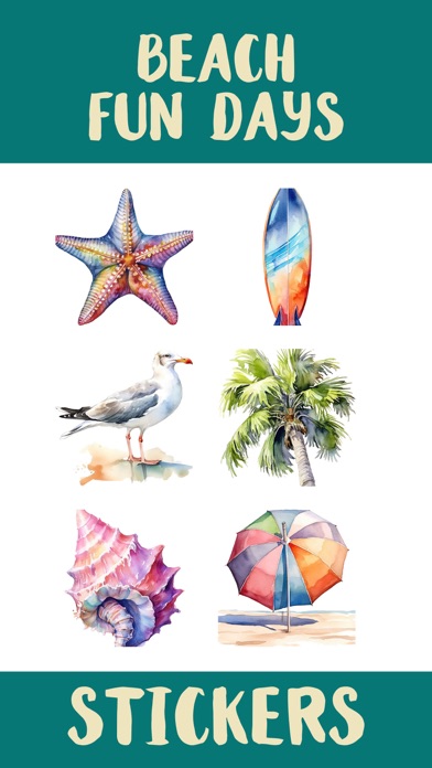Sunny Beach Fun Day Stickers Screenshot