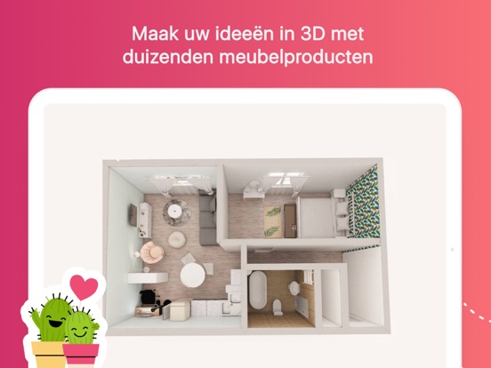 3D Kamer & Interieur Inrichten iPad app afbeelding 1