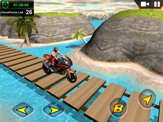Screenshot #4 pour Cascades de moto sur la plage