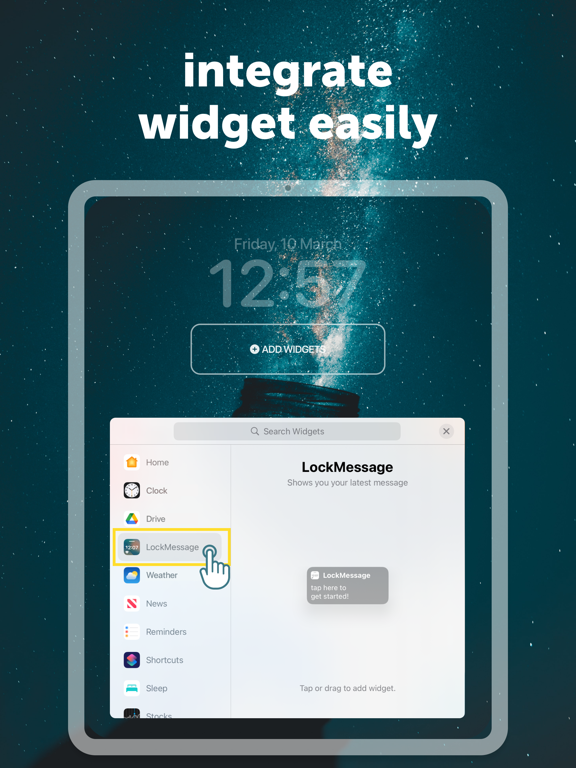 Widget Lock Screen Widget iPad screenshot