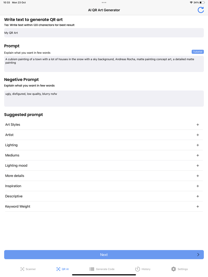 QR code Reader AI Art Creator