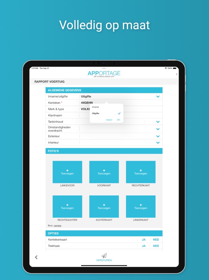 Apportage formulieren