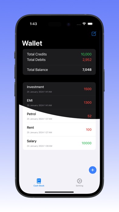 CashBook: Cash management Screenshot