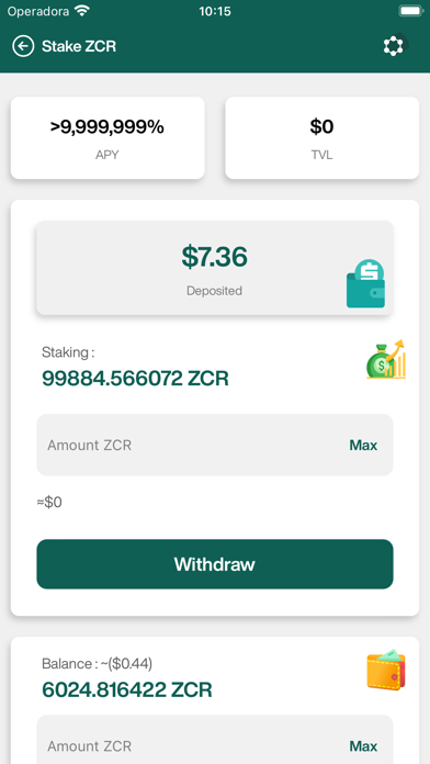 ZCore Wallet Screenshot