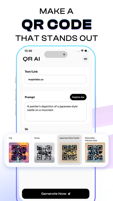 QR Art AI QR Code Generator Screenshot