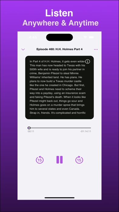 Morbid: True Crime Podcast App Screenshot
