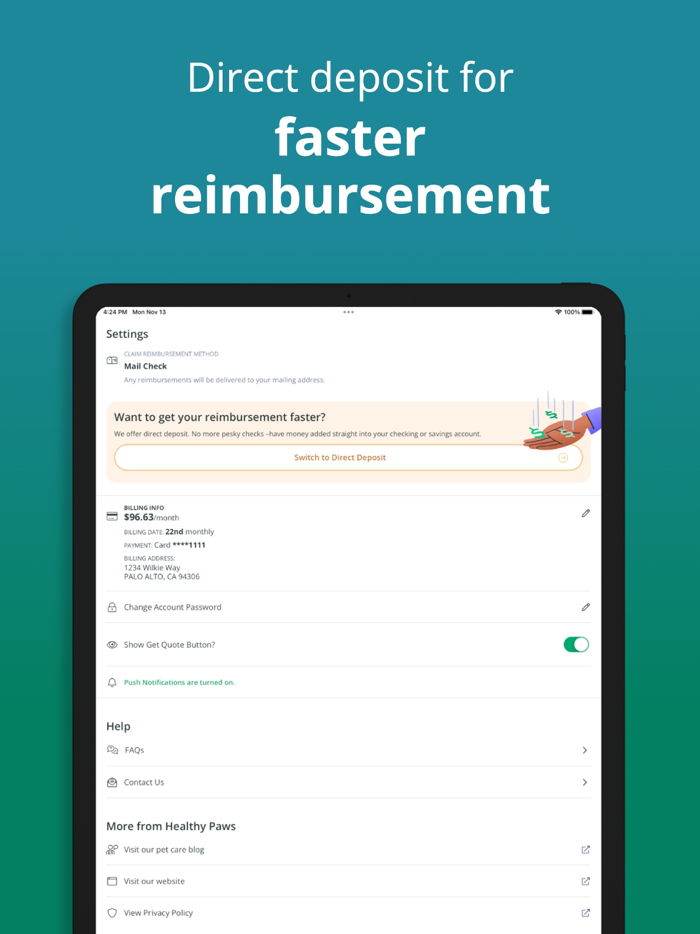 Healthy Paws Pet Insurance App