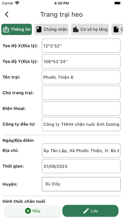 Quản lý trang trại Screenshot