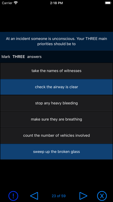 UK Motorcycle Theory Test Lite Screenshot