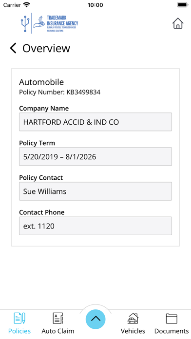 TradeMark Insurance Agency Screenshot