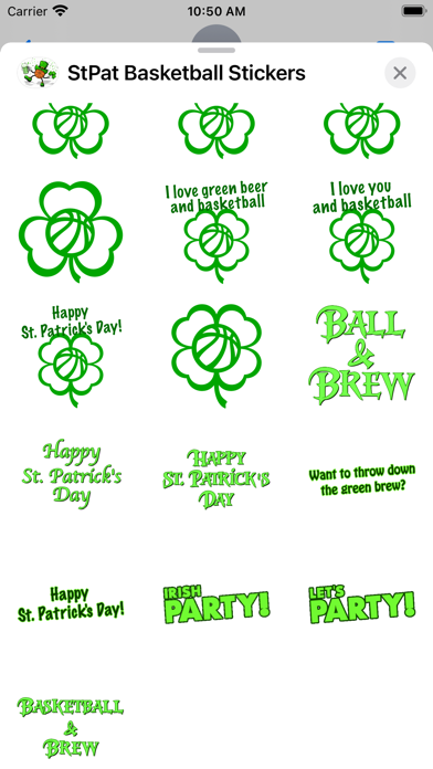 St Pat's Basketball Stickers Screenshot