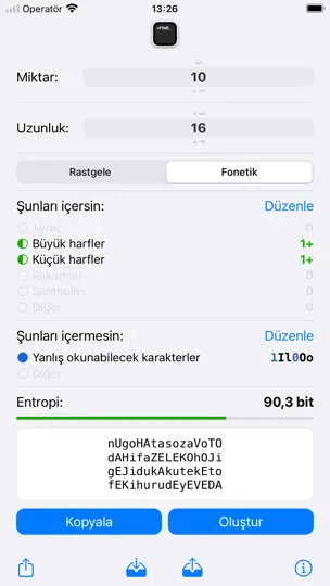 PSWD: Şifre Oluşturucu iPhone Ekran Görüntüsü 2