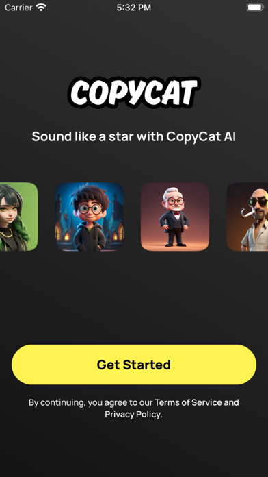 CopyCat AI - Celebrity Voices Screenshot