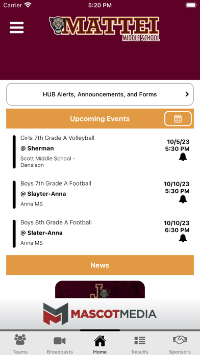 Princeton ISD Athletics Screenshot