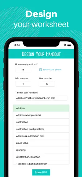 Game screenshot Math Worksheet Maker mod apk