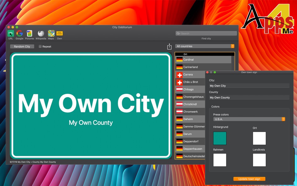 #6. Curious City Names (macOS) By: @pps4Me