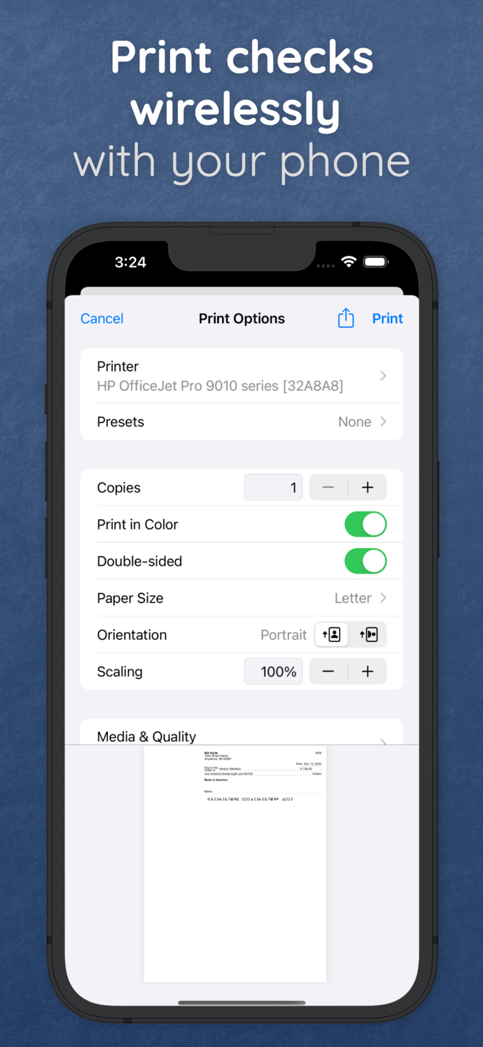 Check Writer Print Checks