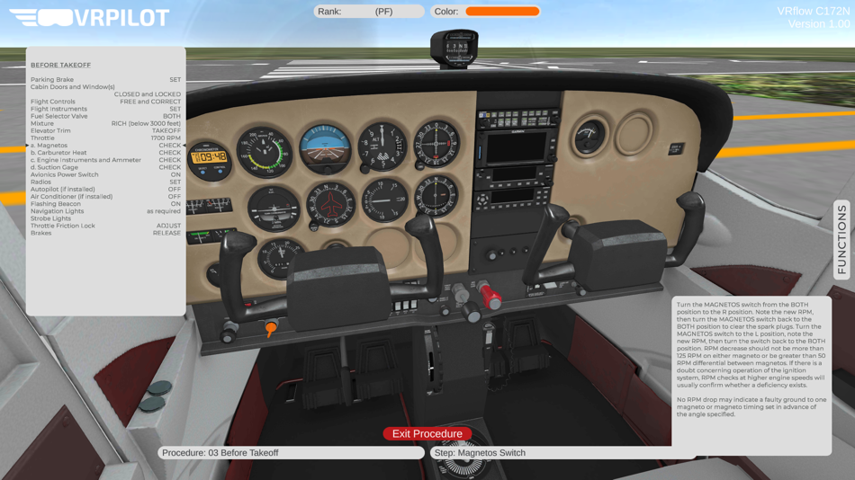 #4. VRflow C172N (iOS) Podle: VRpilot