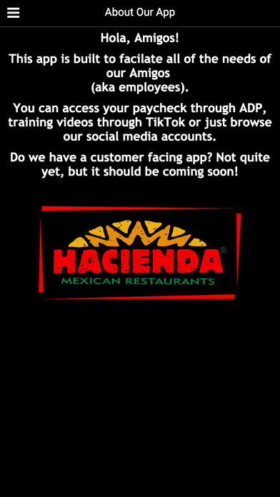 Hacienda Amigo App Screenshot