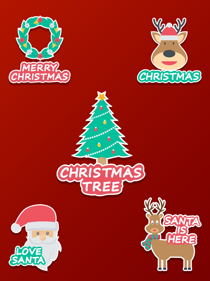 Christmas Stickers -WA Message