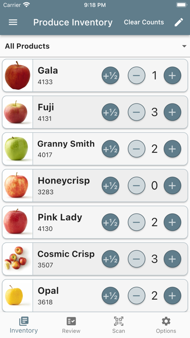 Produce Inventory Screenshot