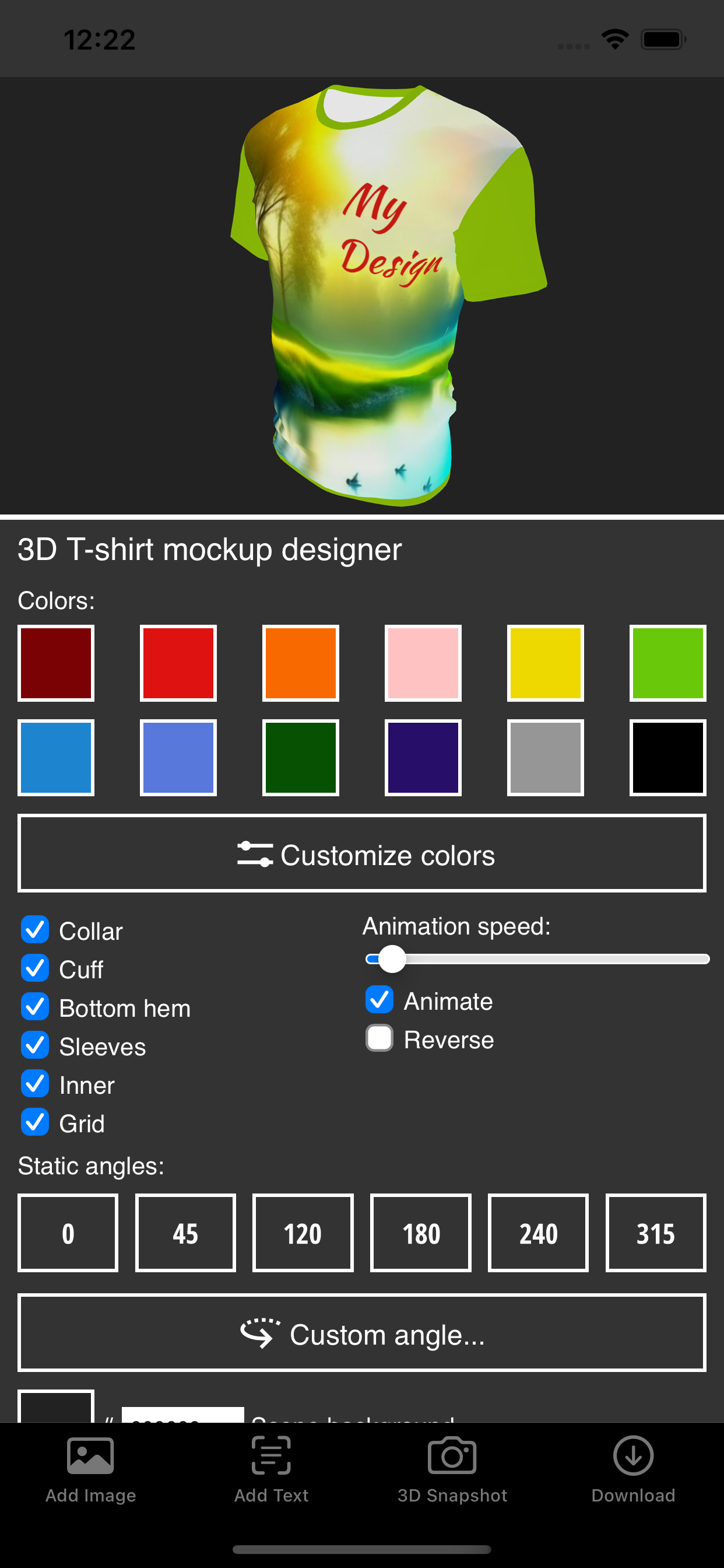 3D T-shirt Mockup Designer