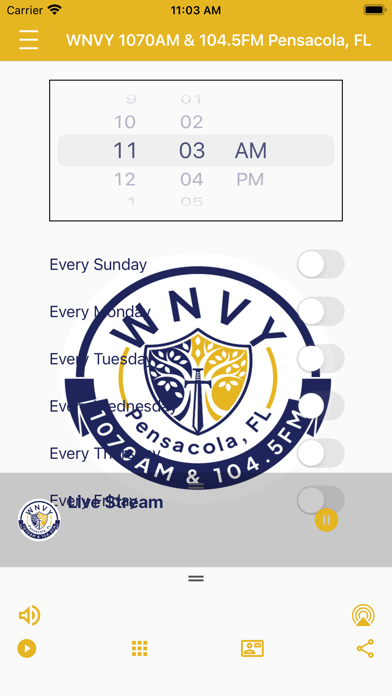 WNVY AM1070 & FM104.5 Radio Screenshot