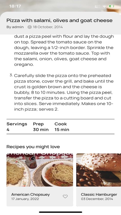 World Recipes App Screenshot