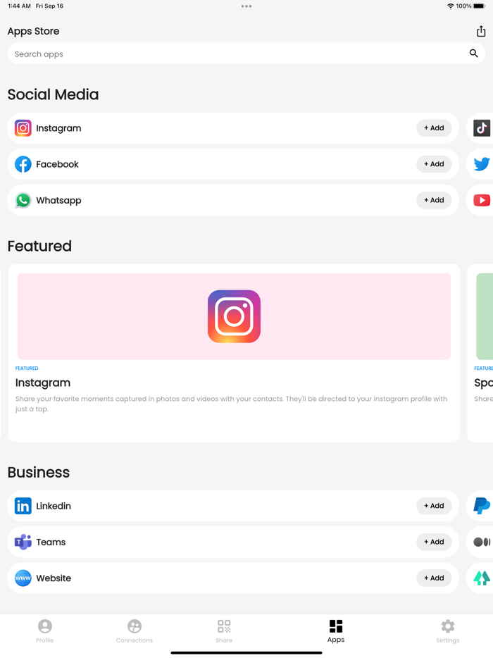 Tap - Digital Business Card