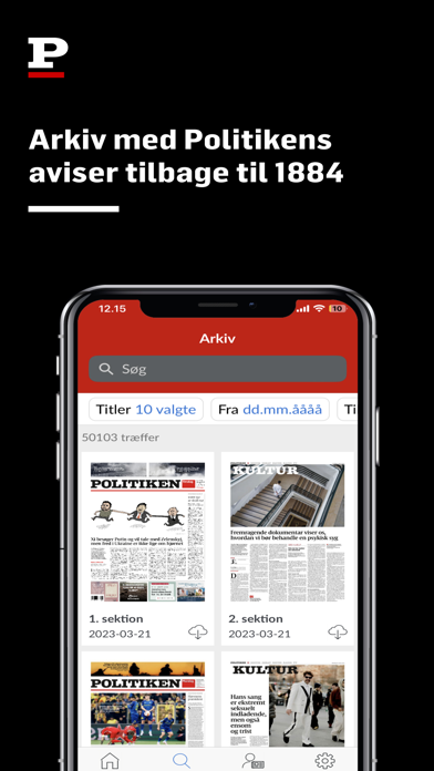 Politiken e-avis Screenshot