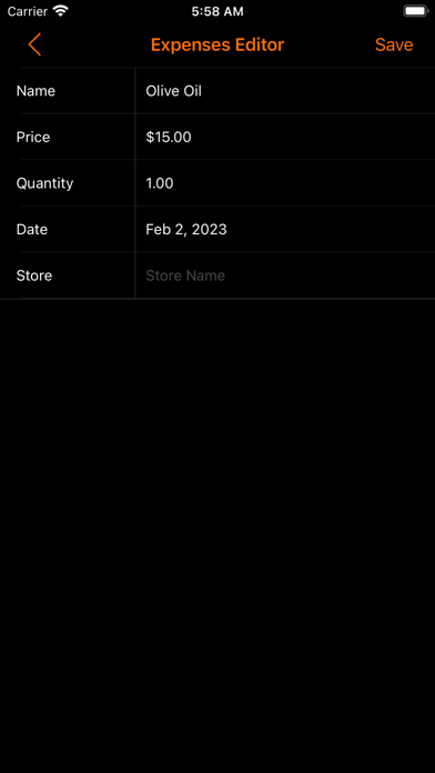 Simple Family Accounting Screenshot