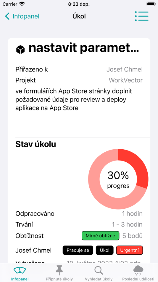 #4. WorkVector Task Logger (iOS) By: JchSoft s.r.o.