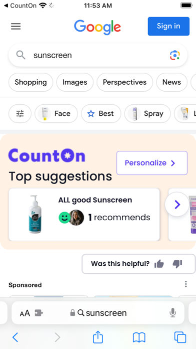 CountOn: Values-based Shopping Screenshot