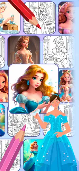 Game screenshot Cinderella Coloring Book Games mod apk