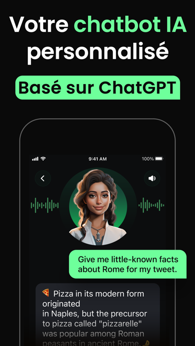 Screenshot #1 pour Aivi – Chatbot IA personnalisé