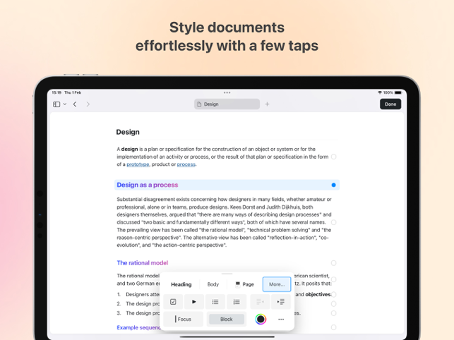 ‎Craft: Write docs, AI editing Screenshot