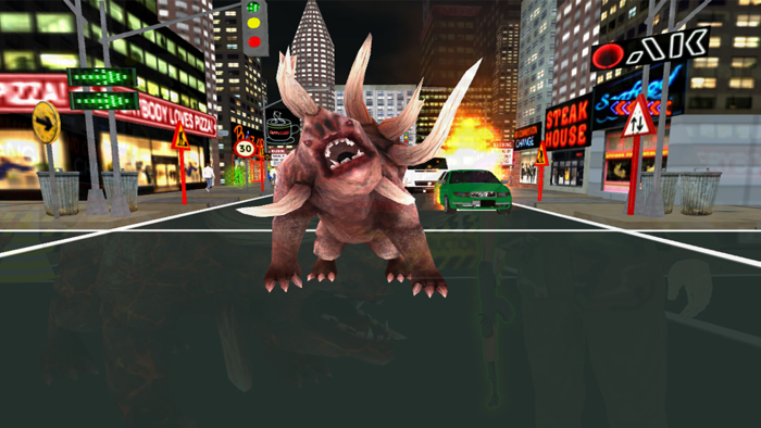 Monster Angry Bull City Attack