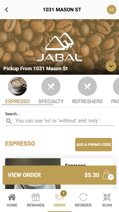 Jabal Coffee House Screenshot