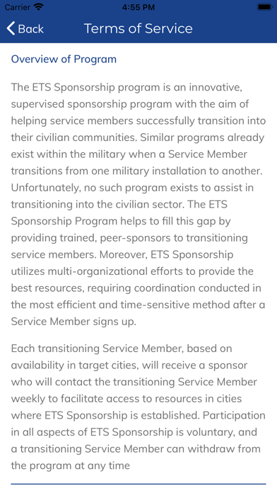 ETS Sponsorship Screenshot