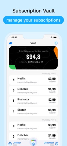 Subscriptions tracker - Vaultのおすすめ画像1