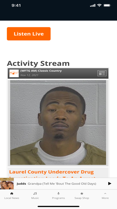 WFTG 1400 AM and 106.9 FM Screenshot
