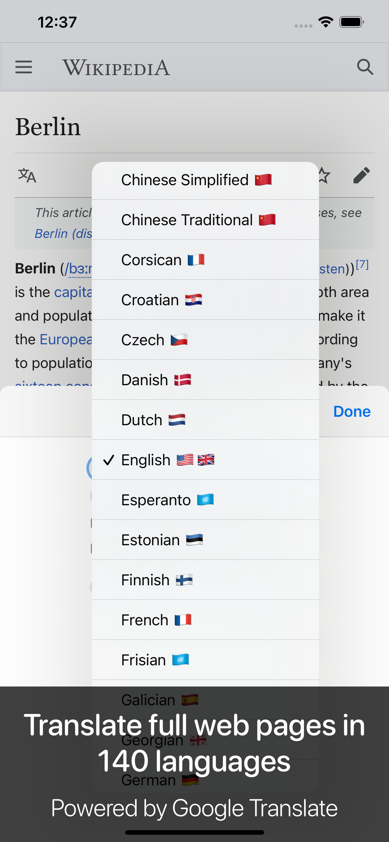 Auto Translate for Safari