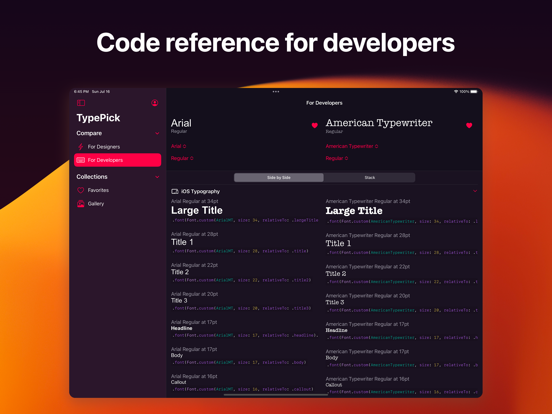 TypePick - Compare Fonts iPad screenshot 4 - Graphics & Design app