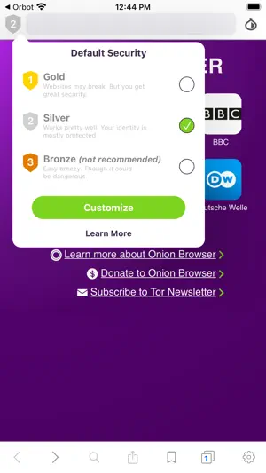 Onion Browser screenshot 3