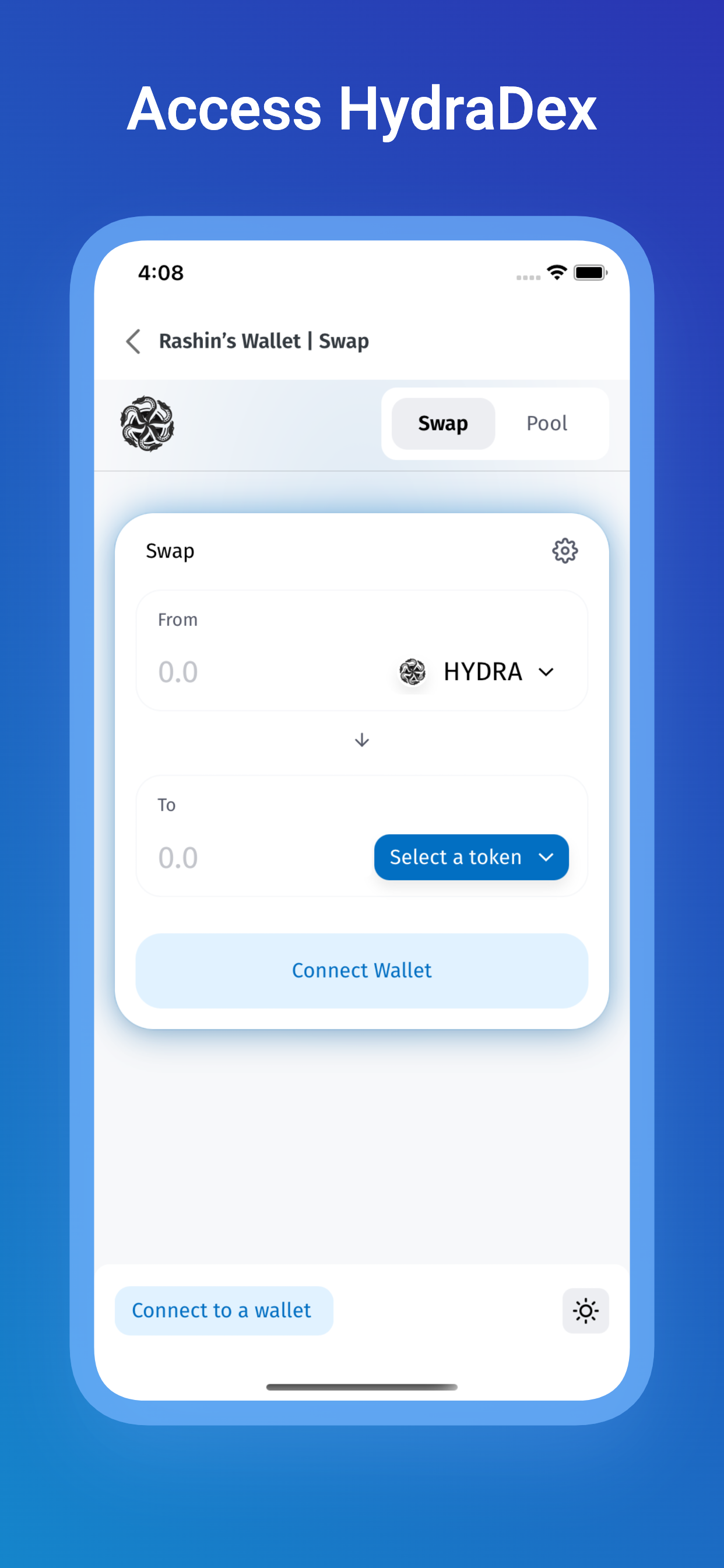 Hydra Chain Mobile Wallet