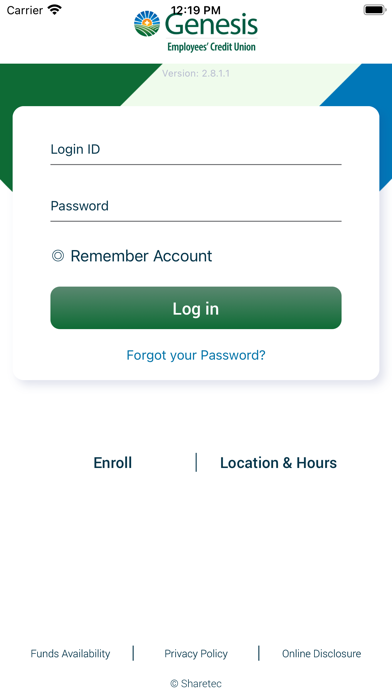 Genesis Employees Credit Union Screenshot
