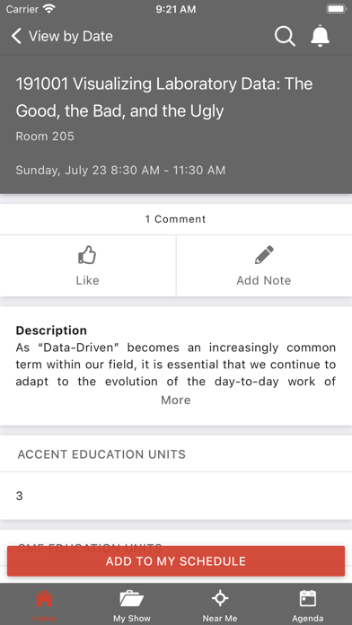 AACC Annual Scientific Meeting Screenshot